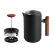 Presa franceza Fellow Clara 700 ml, matte black + walnut