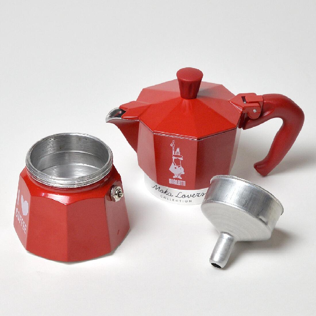BIALETTI Coffee Maker Moka Express Love 6-cup 270ml red 4977
