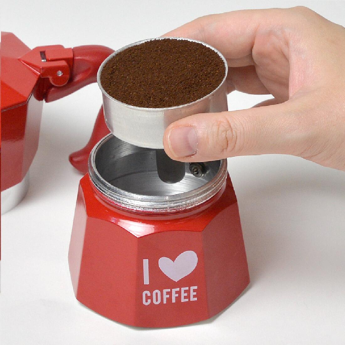 BIALETTI Coffee Maker Moka Express Love 6-cup 270ml red 4977