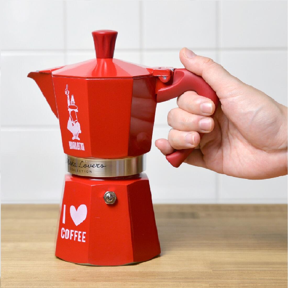 BIALETTI Coffee Maker Moka Express Love 6-cup 270ml red 4977