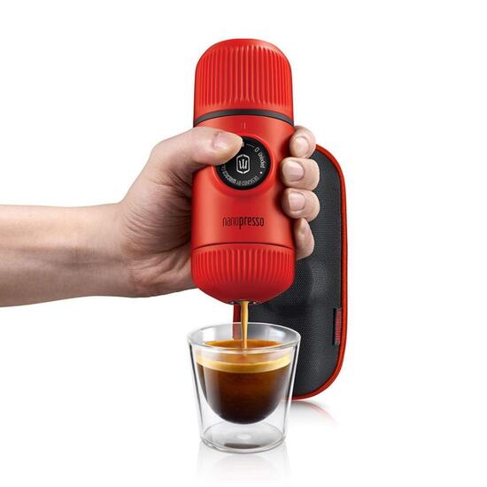 Nanopresso Lava Red + Case Cel mai mic espressor portabil - Wacaco