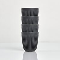 Set de 4 Cești de Cafea Huskee 240ml - Negru