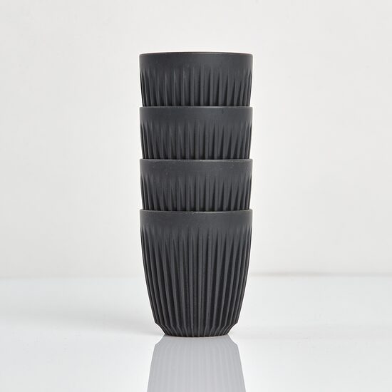 Set de 4 Cești de Cafea Huskee 240ml - Negru
