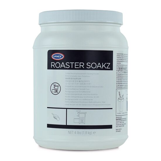Urnex Soakz Roaster Cleaning Powder 1.8 kg – detergent profesional pentru curățarea prăjitoarelor de cafea
